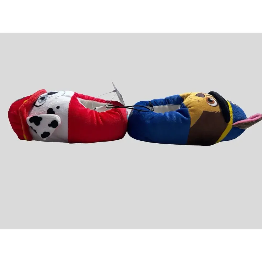 Paw Patrol Slippers Toddler Boys Marshall Chase Plush House Shoes Sz 5-6 NWT